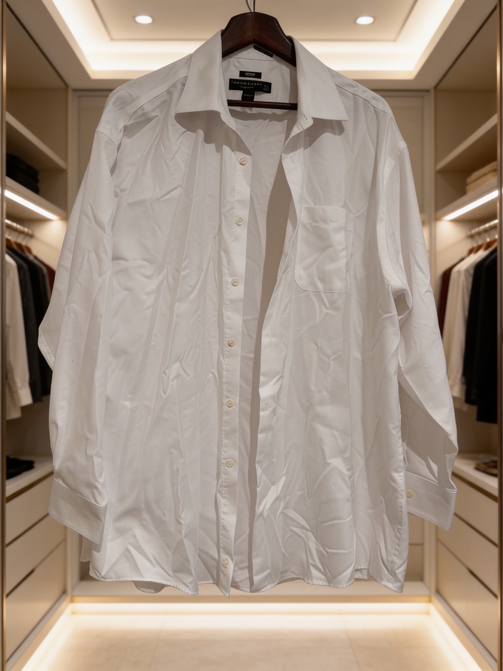 Pronto Uomo White Long Sleeve Dress Shirt